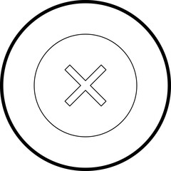 Close single vector illustration icon