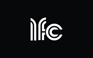 LFC Creative Unique Modern Letter Logo Design. Stylized logo featuring a unique letter design, presenting abstract minimalist aesthetics and modern appeal.