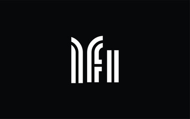 LFI Creative Unique Modern Letter Logo Design. Stylized logo featuring a unique letter design, presenting abstract minimalist aesthetics and modern appeal.