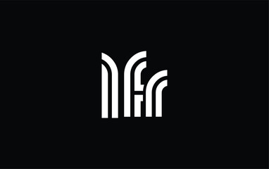 LFR Creative Unique Modern Letter Logo Design. Stylized logo featuring a unique letter design, presenting abstract minimalist aesthetics and modern appeal.