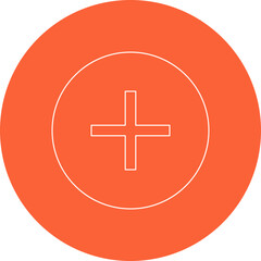 Plus single vector illustration icon