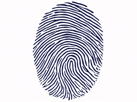 fingerprint on white background