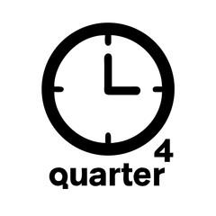 time quarter to  vector flat icon