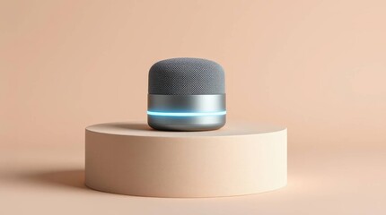 Podium with goods. Illustration