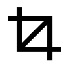 tool crop glyph  vector flat icon