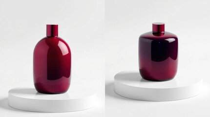 Podium with goods. Illustration