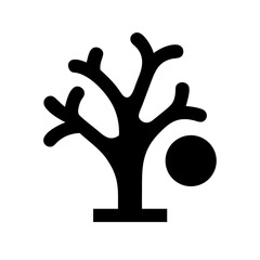 tree glyph  vector flat icon