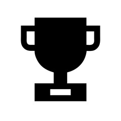 trophy glyph  vector flat icon