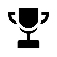 trophy glyph  vector flat icon