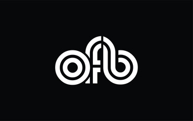 OFB Creative Unique Modern Letter Logo Design. Stylized logo featuring a unique letter design, presenting abstract minimalist aesthetics and modern appeal.