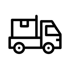 truck loading  vector flat icon