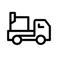 truck loading  vector flat icon