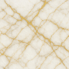 Marble texture pattern with gold veins and white background