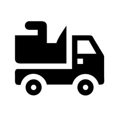 truck loading  vector flat icon