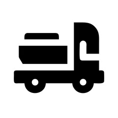 truck loading glyph  vector flat icon