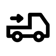 truck moving  vector flat icon