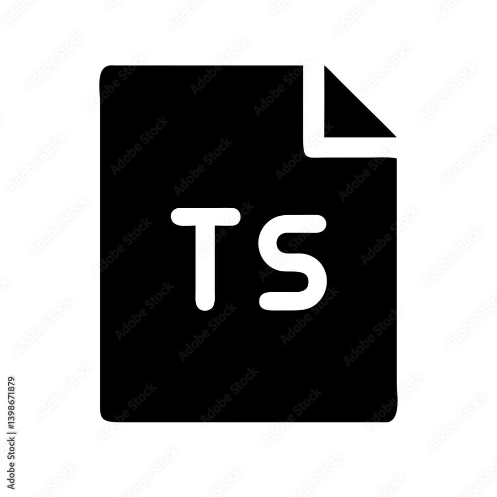 Fototapete typescript vector flat icon