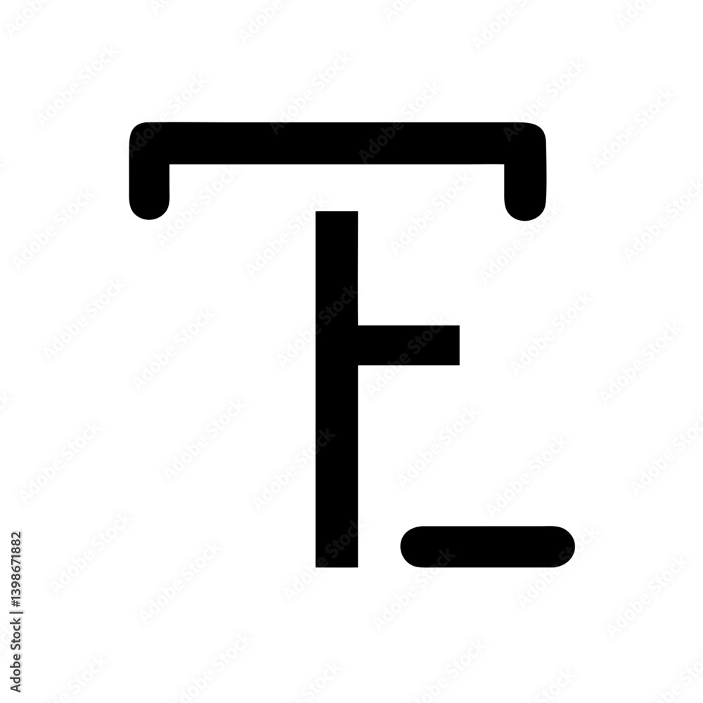 Fototapete typescript glyph vector flat icon