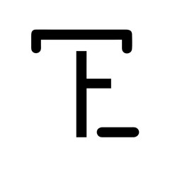 typescript glyph  vector flat icon