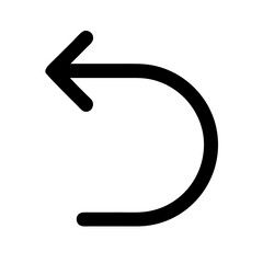 undo alt  vector flat icon