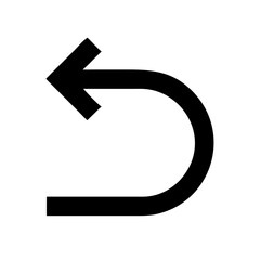 undo glyph  vector flat icon