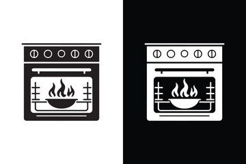 Stove icon vector on White Background ,Vector Art Illustration on white background.