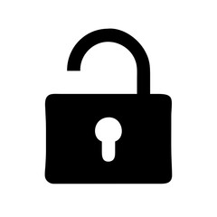 unlock  vector flat icon