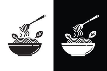 Pasta icon vector on White Background ,Vector Art Illustration on white background.