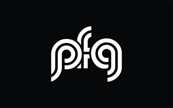 PFG Creative Unique Modern Letter Logo Design. Stylized logo featuring a unique letter design, presenting abstract minimalist aesthetics and modern appeal.