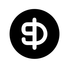 usd circle glyph  vector flat icon