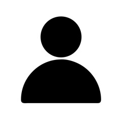 user glyph  vector flat icon