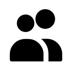 users alt glyph  vector flat icon
