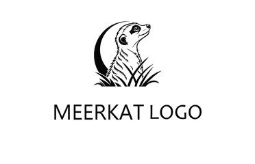 Meerkat Logo Vector Template for Animal Mascot Branding | Flat & Minimalist Style | Great for Eco-Focused Startups.