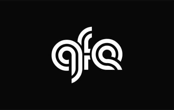 QFE Creative Unique Modern Letter Logo Design. Stylized logo featuring a unique letter design, presenting abstract minimalist aesthetics and modern appeal.