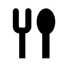 utensils glyph  vector flat icon