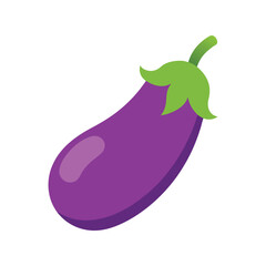 Eggplant color icon vector on White Background ,Vector Art Illustration on white background.