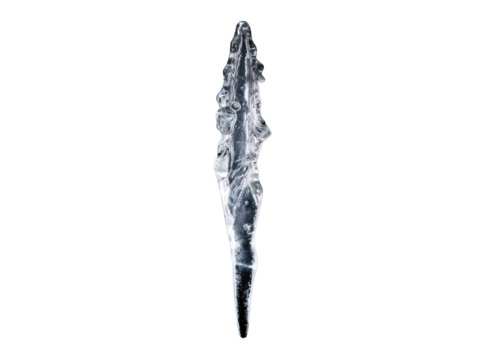 a icicle with a white background