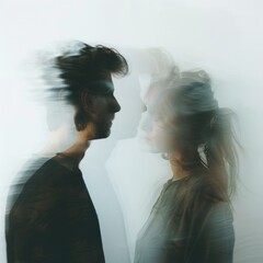 Mental health, insanity and schizophrenia. Two personality’s in one mind. Confused people disturbed by events.