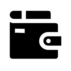 wallet glyph  vector flat icon