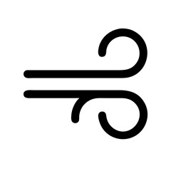Fototapeta premium wind glyph vector flat icon