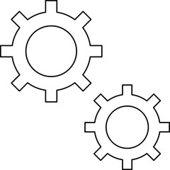 Gears single vector illustration icon