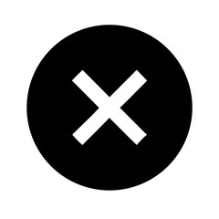 x  vector flat icon