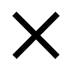 Obraz premium x vector flat icon