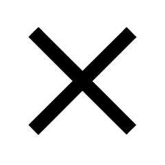 Obraz premium x vector flat icon