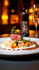 Grilled Steak with Risotto, and Fine Dining.