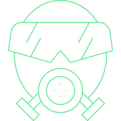 Gas Mask single vector illustration icon