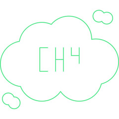 Methane single vector illustration icon