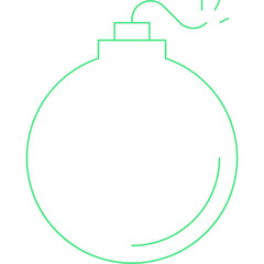 Bomb single vector illustration icon