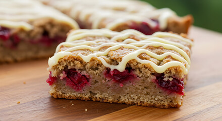 Delicious Gluten-Free Cranberry Bliss Bars With White Chocolate Drizzle