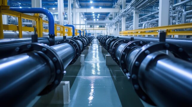 HDPE water supply piping PE manufacturing facility industrial polyethylene pipes Polyethylene plumbing for homes and businesses.